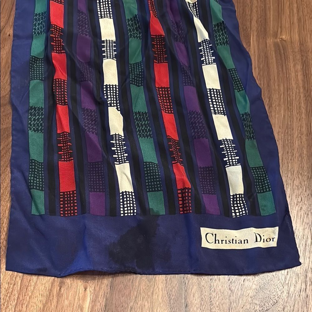 Vintage Christian Dior Silk Scarf - Picture 3 of 5